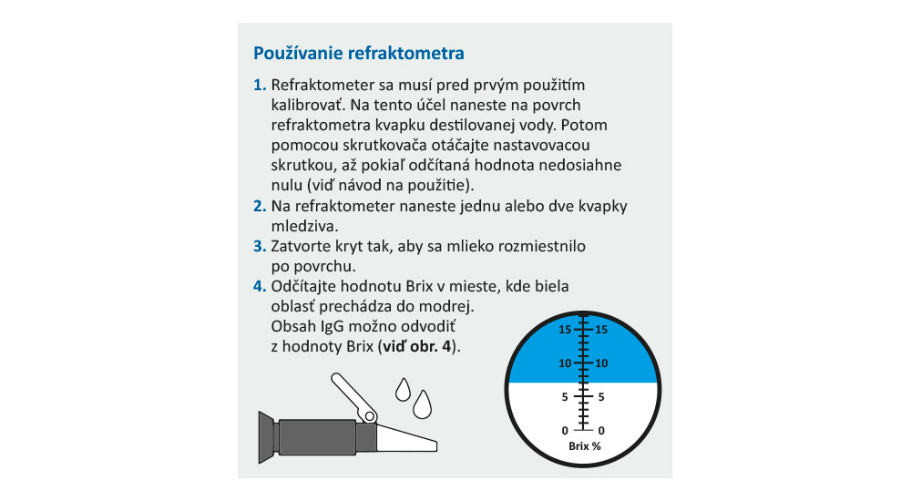 Použitie refraktometra